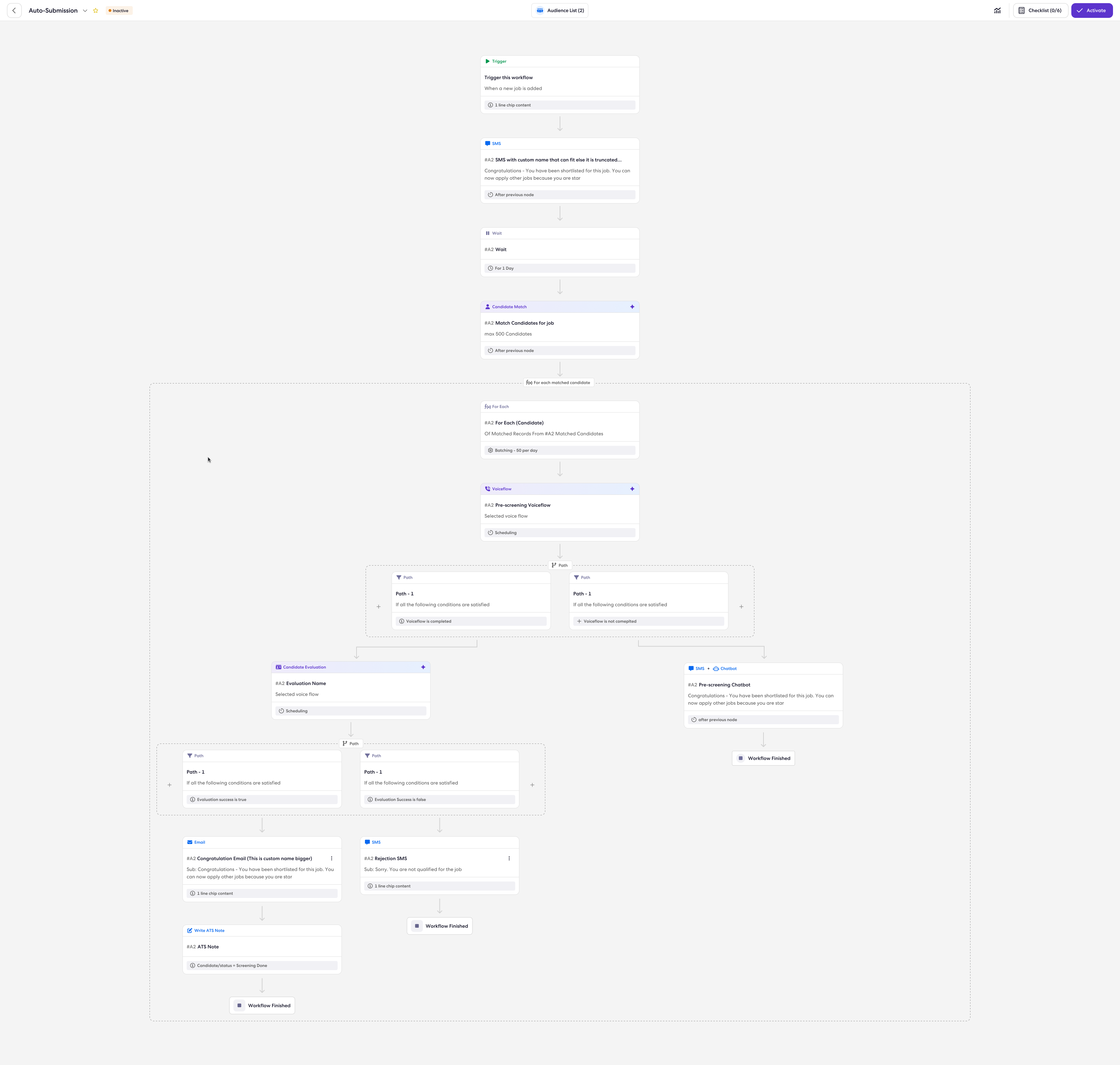 Auto-Submission workflow in Phase 2